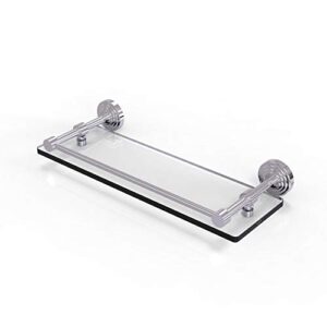 allied brass wp-1/16-gal-pc wp 1 gal waverly place inch tempered gallery rail glass shelf, 16 inch, polished chrome