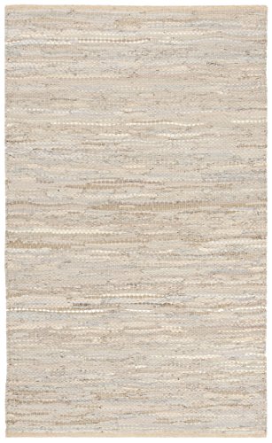 SAFAVIEH Vintage Leather Collection 2' x 3' Beige VTL105B Handmade Leather Accent Rug