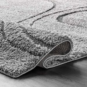 nuLOOM Carolyn Cozy Soft & Plush Shag Runner Rug, 2 ft 8 in x 8 ft, Dark Grey