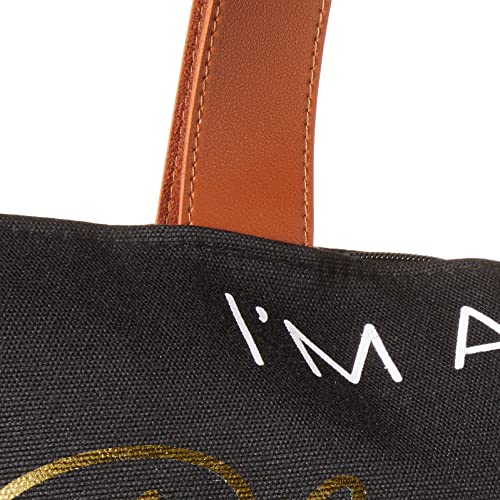 African American Expressions - Maya Angelou Phenomenal Woman Canvas Tote Bag (20" x 15") CHB02, Black