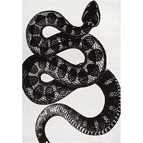 NuLOOM Thomas Paul Serpent Area Rug, 5' x 8', Black and White
