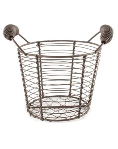 blossom bucket 131-36411 round tall mesh basket with two handles, 5-1/2 x 6″