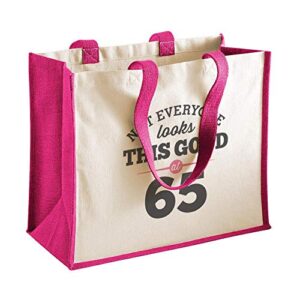 d design invent print! 65th birthday keepsake gift vintage bag for women 65 novelty shopping tote sixty five