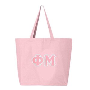 phi mu jumbo canvas tote