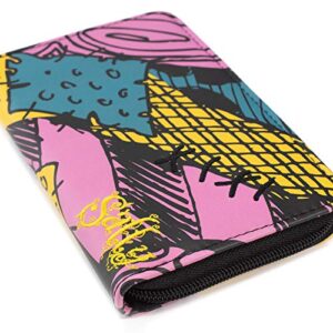 Buckle Down Disney Wallet, Zip Around, Nightmare Before Christmas Sally Patchwork, Vegan Leather, 6.5" x 4.5"