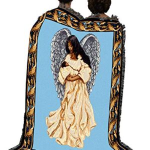 Pure Country Weavers Guardian Angel and Baby 3 Blanket - Religious Gift Tapestry Throw Woven from Cotton - Made in The USA (72x54)