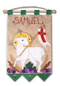 first communion banner kit – 9 x 12 – lamb – green