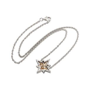 Captain Necklace Star Logo Pendent Detachable Charms 4-Way Wearing Anime Cosplay Accessories Women's Jewelry Silver