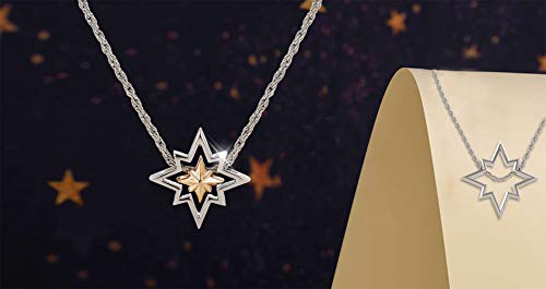 Captain Necklace Star Logo Pendent Detachable Charms 4-Way Wearing Anime Cosplay Accessories Women's Jewelry Silver