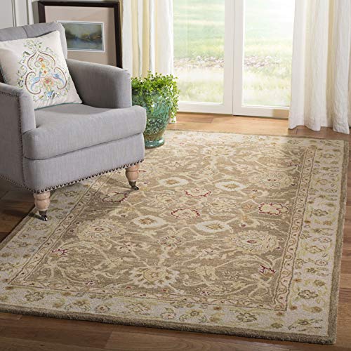 SAFAVIEH Anatolia Collection 8' x 10' Tan / Ivory AN522B Handmade Traditional Oriental Premium Wool Area Rug