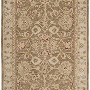 SAFAVIEH Anatolia Collection 8' x 10' Tan / Ivory AN522B Handmade Traditional Oriental Premium Wool Area Rug