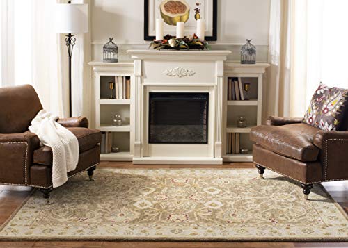 SAFAVIEH Anatolia Collection 8' x 10' Tan / Ivory AN522B Handmade Traditional Oriental Premium Wool Area Rug