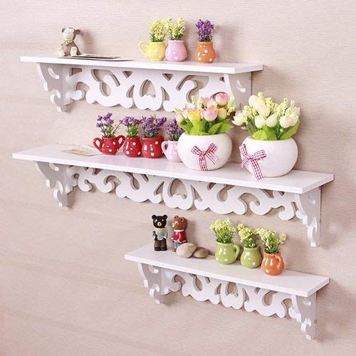 Gilroy Floating Wall Shelves Bookshelf White Wall Mounted Decorative Display Wall Shelf Storage Rack