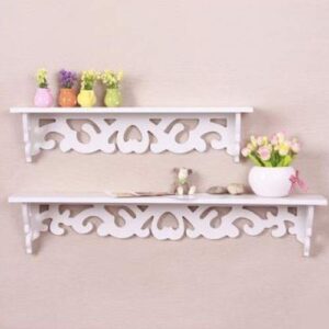 Gilroy Floating Wall Shelves Bookshelf White Wall Mounted Decorative Display Wall Shelf Storage Rack