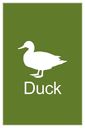 Farm Animal Duck Silhouettes Classroom Learning Aids Barnyard Farming Farm Green Thick Paper Sign Print Picture 8x12