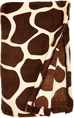 Home Must Haves Ultra Soft Micro Plush Warm Cozy Premium Flannel Bed Sofa Couch Picnic Blanket (Queen 80"x80", Giraffe Skin Print)