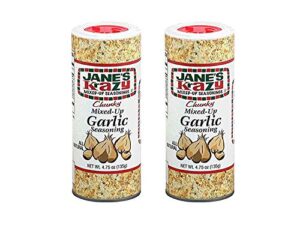 set of 2 jane’s krazy chunky mixed-up garlic seasoning, 4.75 ounce
