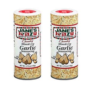 Set of 2 Jane's Krazy Chunky Mixed-Up Garlic Seasoning, 4.75 Ounce