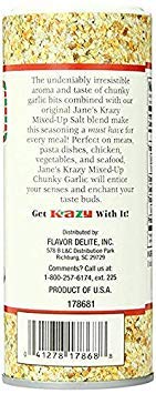 Set of 2 Jane's Krazy Chunky Mixed-Up Garlic Seasoning, 4.75 Ounce