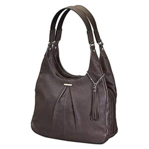 gun tote’n mamas pleated slouch pouch, brown, one size,gtm-32/brn