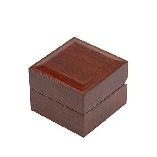 JunningGor Rosewood Ring Gift Box Jewelry Display Wooden Ring Case