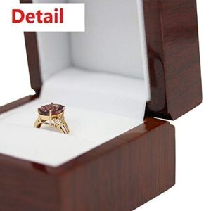 JunningGor Rosewood Ring Gift Box Jewelry Display Wooden Ring Case