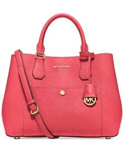 michael kors watermelon luggage large greenwich leather tote grab bag purse
