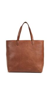 madewell women’s zipper transport tote, english saddle, tan, brown, one size