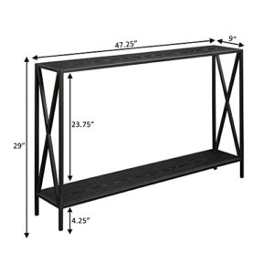 Convenience Concepts Tucson Console Table with Shelf, Black