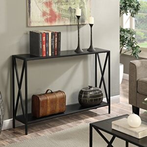 Convenience Concepts Tucson Console Table with Shelf, Black