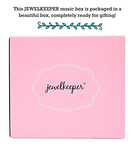 Jewelkeeper Personalize-Your-Own White Musical Ballerina Jewelry Box with 2 Pullout Drawers, You are My Sunshine Tune