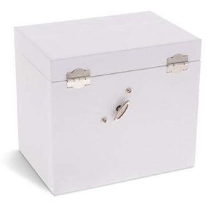 Jewelkeeper Personalize-Your-Own White Musical Ballerina Jewelry Box with 2 Pullout Drawers, You are My Sunshine Tune