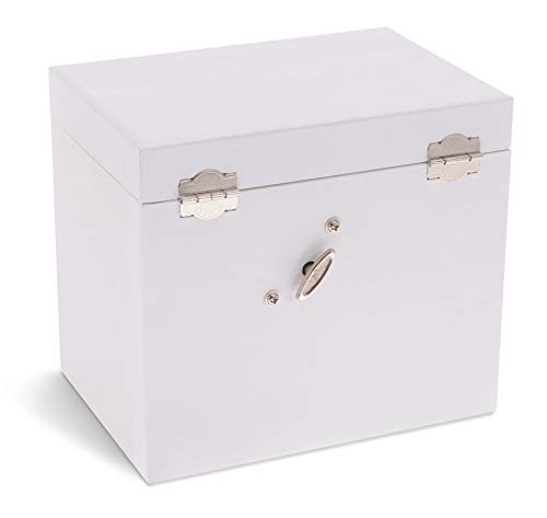 Jewelkeeper Personalize-Your-Own White Musical Ballerina Jewelry Box with 2 Pullout Drawers, You are My Sunshine Tune