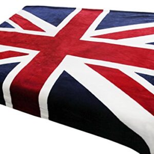 USA/Union Jack Flag Bed Blanket Luxury Fleece Blanket Great British Flag Chair Cabin Sofa Couch Blanket Warm Soft Plush Travel Blanket Bedspread Cover Beach Throw Blanket
