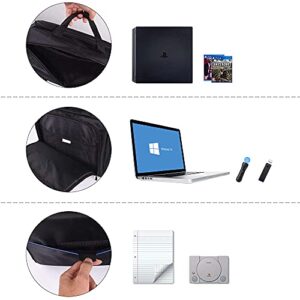 eioeao PS4 Travel Bag with Protective PS4 Carrying Case for Computer/ Notebook/ Laptop, 14 Inch Laptop Sleeve Portable Computer Bag