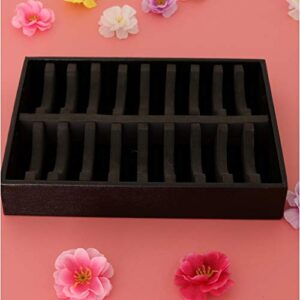 Fityle 20 Slots Bracelet Bangle Holder Jewelry Display Storage Showcase Box Tray - Black