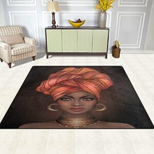 ALAZA African American Pretty Girl Vintage Area Rug Rugs for Living Room Bedroom 7' x 5'