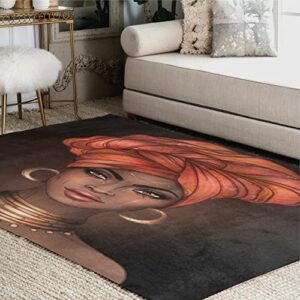 ALAZA African American Pretty Girl Vintage Area Rug Rugs for Living Room Bedroom 7' x 5'