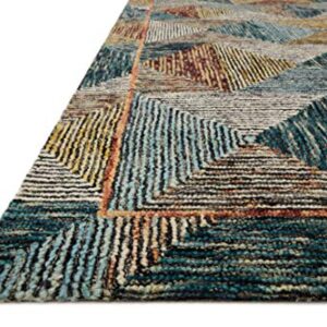 Loloi II Spectrum Collection SPE-01 Lagoon/Spice, Contemporary 7'-9" x 9'-9" Area Rug