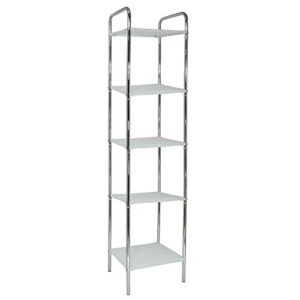 art & home 5-tier chrome plated steel storage shelf
