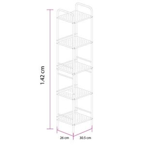 Art & Home 5-Tier Chrome Plated Steel Storage Shelf