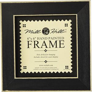 mill hill wooden frame, 6 by 6-inch, matte black