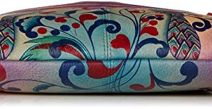 Anna by Anuschka womens Zip-top Organizer With Snap Side cross body handbags, Turkish Pottery, One Size US