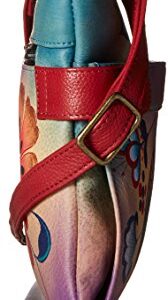 Anna by Anuschka womens Zip-top Organizer With Snap Side cross body handbags, Turkish Pottery, One Size US