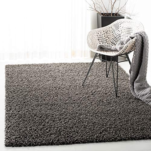 SAFAVIEH Athens Shag Collection 9' x 12' Taupe SGA119T Non-Shedding Living Room Bedroom Dining Room Entryway Plush 1.5-inch Thick Area Rug