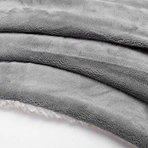 HOMEIDEAS Sherpa Blanket Queen/Full Size Extra Soft Fleece Blankets for All Season Fuzzy Warm for Bed Couch 90 x 90 Inches,Light Grey
