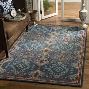 safavieh heritage collection 8′ x 10′ blue/multi hg422m handmade traditional oriental premium wool area rug