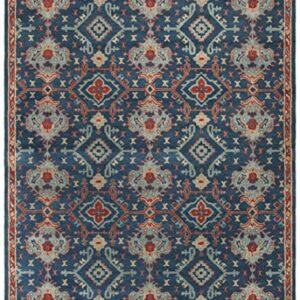 SAFAVIEH Heritage Collection 8' x 10' Blue/Multi HG422M Handmade Traditional Oriental Premium Wool Area Rug