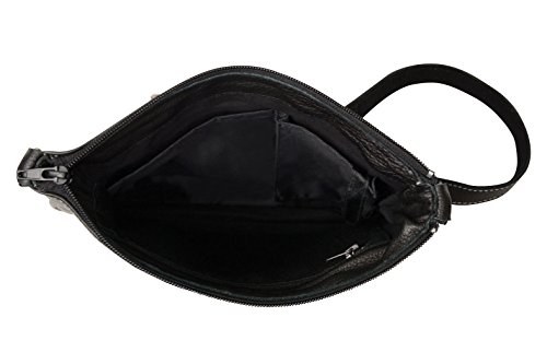 MILWAUKEE'S MP8810-BLK-PCS Women's Black Medium Studded Shoulder Bag