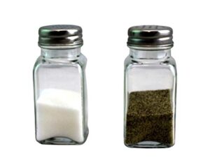 salt and pepper shaker set (clear glass)